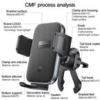 Yesido C318 15W Car Air Vent Clip Wireless Fast Charging Phone Holder, C318