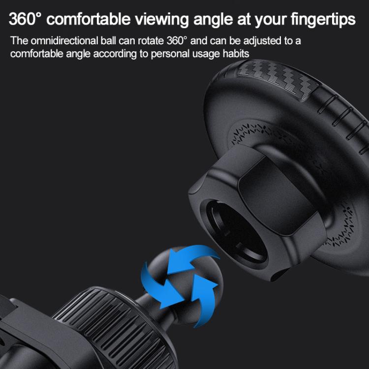 Yesido C319 15W Car Air Vent Magnetic Wireless Fast Charging Phone Holder, C319
