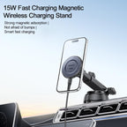 Yesido C321 15W Car Suction Cup Magnetic Wireless Fast Charging Phone Holder, C321