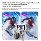 Y11 Macaron Dual-Color CCD 16X Zoom Mini Digital Camera for Kids with 180 Degree Flip Selfie Screen
