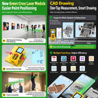 ZHENBING N1 Advanced Version Handheld Green Cross Line Laser Distance Meter, 50m, 70m, 100m, 120m, 150m