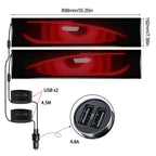 2pcs 16 x 96 Plus Pixels  Ultra-Thin Waterproof Programmable LED Flexible Matrix Display Screen, USB