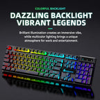SHIPADOO D500 Colorful Illuminated Wired Keyboard Mouse Set