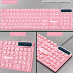 SHIPADOO D500 Punk Style Colorful Backlit Wired Keyboard Mouse Set