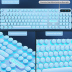 SHIPADOO D500 Punk Style Colorful Backlit Wired Keyboard Mouse Set