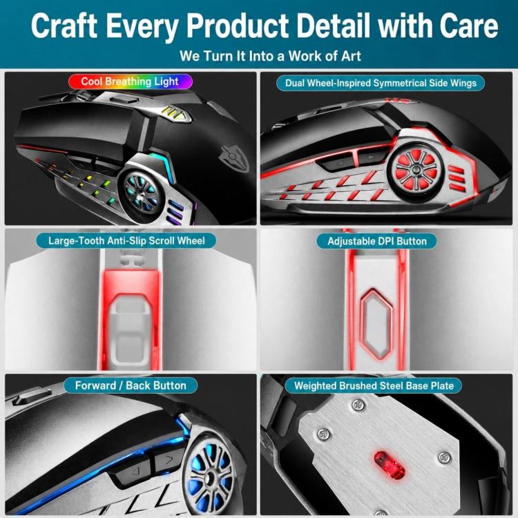 SHIPADOO G5 4D 2400DPI Gaming Mechanical USB Wired Mouse, G5 4D