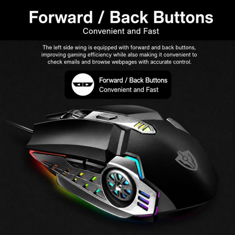 SHIPADOO G5 4D 2400DPI Gaming Mechanical USB Wired Mouse, G5 4D