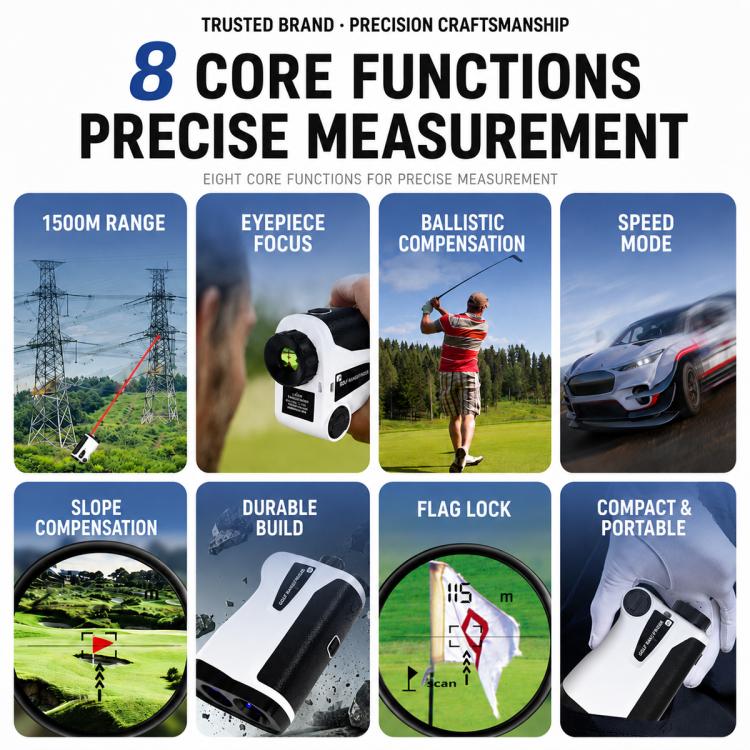 Handheld HD Laser Speedometer Rangefinder Distance Meter, 400m, 600m, 800m, 1000m, 1200m, 1500m
