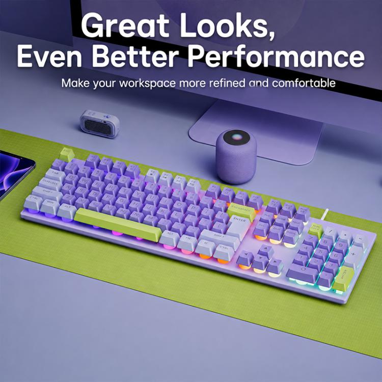 SHIPADOO GK80 104 Keys Mechanical Feel USB Wired Keyboard