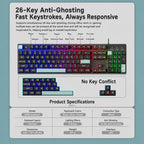 SHIPADOO GK80 104 Keys Mechanical Feel USB Wired Keyboard