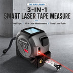 OUXIAOJIANG 3 in 1 High-Precision Handheld Cross Line Laser Rangefinder Digital Tape Measure, 40m, 60m