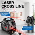 OUXIAOJIANG 3 in 1 High-Precision Handheld Cross Line Laser Rangefinder Digital Tape Measure, 40m, 60m