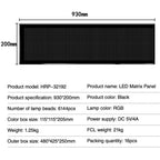 32x192 Pixels Double Row Ultra-Thin Waterproof LED Flexible Advertising Matrix Display Screen, 93 x 20cm