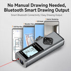 3 in 1 Crosshair Laser Rangefinder Digital Measuring Ruler, 40m