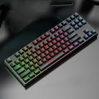 SHIPADOO K87 Mechanical Curved 87 Keys USB Wired Keyboard