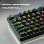 SHIPADOO K87 Mechanical Curved 87 Keys USB Wired Keyboard
