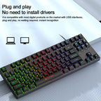 SHIPADOO K87 Mechanical Curved 87 Keys USB Wired Keyboard