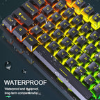 SHIPADOO K500 Floating Square Keycap Colorful Backlight USB Wired Keyboard