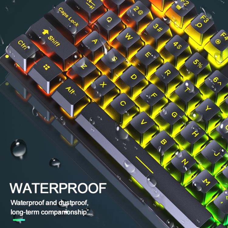 SHIPADOO K500 Floating Square Keycap Colorful Backlight USB Wired Keyboard