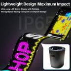 32x128 Pixels Dual Row Ultra-Thin LED Flexible Advertising Matrix Display Screen, Size: 98 x 28cm, 98 x 28cm