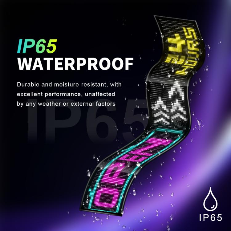 32x192 Pixels Dual Row Ultra-Thin LED Flexible Advertising Matrix Display Screen, Size: 145 x 28cm, 145 x 28cm