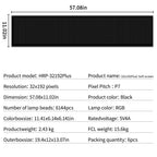 32x192 Pixels Dual Row Ultra-Thin LED Flexible Advertising Matrix Display Screen, Size: 145 x 28cm, 145 x 28cm