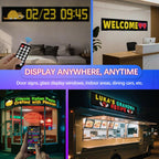 32x256 Pixels Dual Row Ultra-Thin LED Flexible Advertising Matrix Display Screen, Size: 192 x 28cm, 192 x 28cm