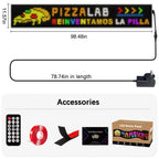 32x320 Pixels Dual Row Ultra-Thin LED Flexible Advertising Matrix Display Screen, Size: 240 x 29.4cm, 240 x 29.4cm