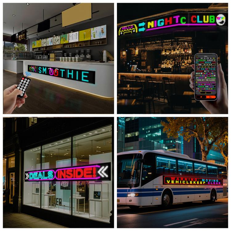 32x384 Pixels Dual Row Ultra-Thin LED Flexible Advertising Matrix Display Screen, Size: 287 x 29.4cm, 287 x 29.4cm