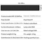 32x384 Pixels Dual Row Ultra-Thin LED Flexible Advertising Matrix Display Screen, Size: 287 x 29.4cm, 287 x 29.4cm