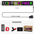 32x448 Pixels Dual Row Ultra-Thin LED Flexible Advertising Matrix Display Screen, Size: 334 x 29.4cm, 334 x 29.4cm