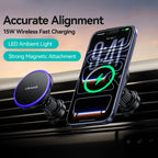 USAMS CD277 15W Magnetic Wireless Charging Car  Air Vent Phone Holder, CD277