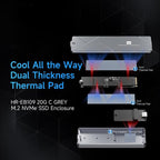 THERMALRIGHT HR-EB109 20Gbps M.2 NVMe SSD Enclosure with Type-C to Type-C Cable, EB109-20G C-C Cable