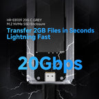 THERMALRIGHT HR-EB109 20Gbps M.2 NVMe SSD Enclosure with Type-C to Type-C Cable, EB109-20G C-C Cable