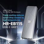 THERMALRIGHT HR-EB115 20Gbps M.2 NVMe SSD Enclosure with Type-C to Type-C Cable, EB115-20G C-C Cable