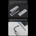 THERMALRIGHT HR-EB115 20Gbps M.2 NVMe SSD Enclosure with Type-C to Type-C Cable, EB115-20G C-C Cable