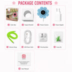 V1 Flower Shaped 4MP Baby Monitor Care Camera, EU Plug, US Plug