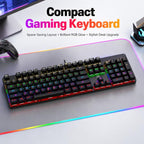 SHIPADOO HJK901-10 RGB Backlight Mechanical USB Wired Keyboard