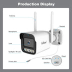 Srihome SH065 5MP Outdoor Security HD Camera, Supports Two-Way Audio and Color Night Vision, SH065