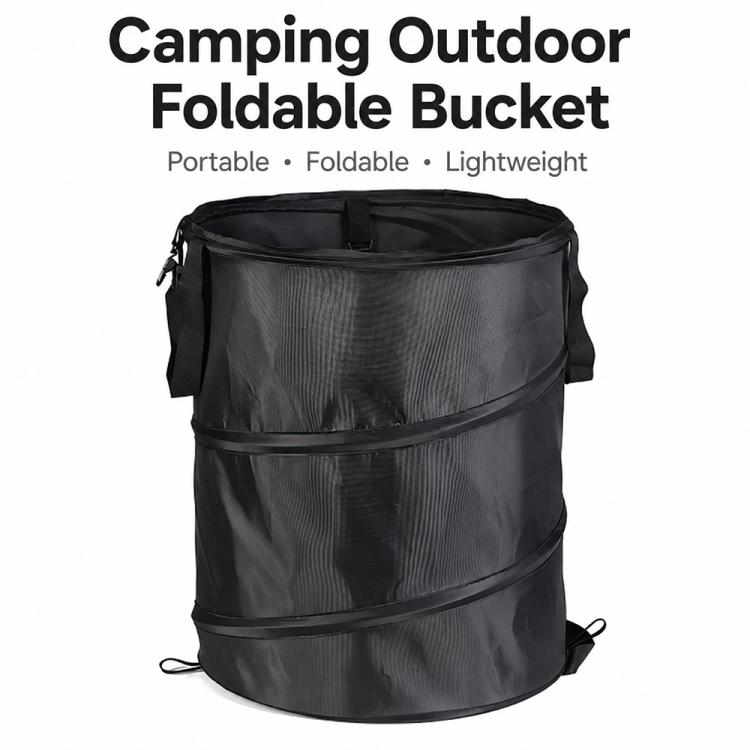 Outdoor Camping Folding Bucket Portable Trash Can Garden Leaf Bucket, Mini 25x32cm, Small 34x40cm, Medium 45x55cm