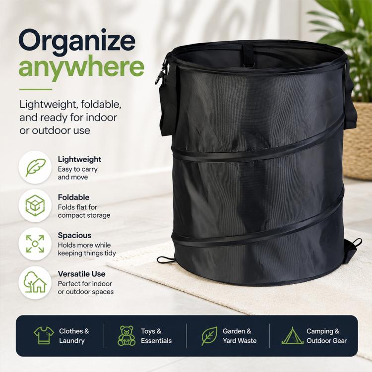Outdoor Camping Folding Bucket Portable Trash Can Garden Leaf Bucket, Mini 25x32cm, Small 34x40cm, Medium 45x55cm