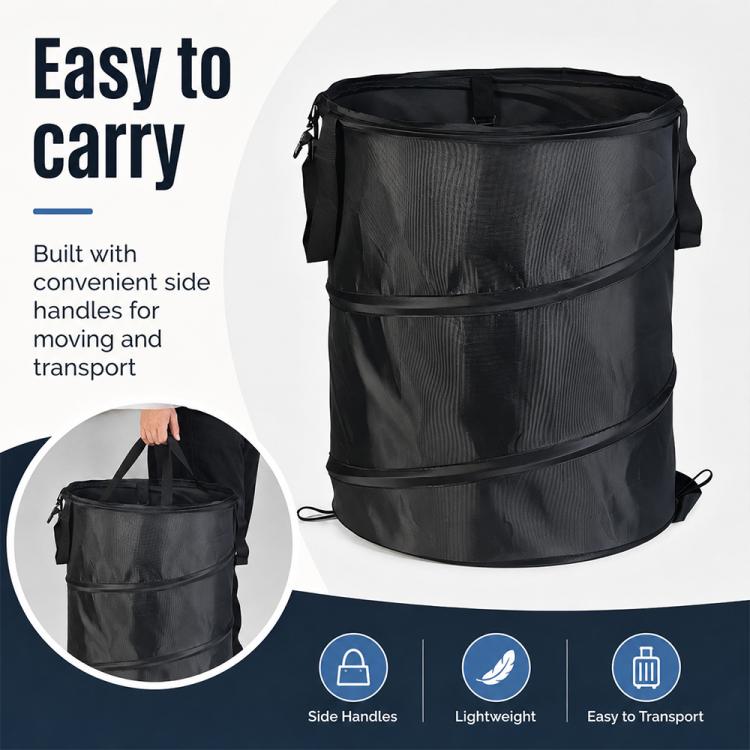 Outdoor Camping Folding Bucket Portable Trash Can Garden Leaf Bucket, Mini 25x32cm, Small 34x40cm, Medium 45x55cm