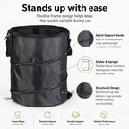 Outdoor Camping Folding Bucket Portable Trash Can Garden Leaf Bucket, Mini 25x32cm, Small 34x40cm, Medium 45x55cm
