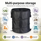 Outdoor Camping Folding Bucket Portable Trash Can Garden Leaf Bucket, Mini 25x32cm, Small 34x40cm, Medium 45x55cm
