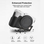 Litchi Texture Vegan Leather Camera Half Case Base, For Canon EOS R50 V