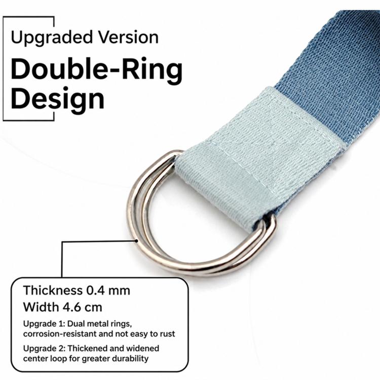 Two-Tone Multifunctional Yoga Stretch Cotton Belt Yoga Rope, 1.83m, 2.5m