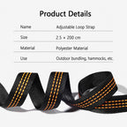 Multi-Purpose Colorful Swing Rope Outdoor Camping Adjustable Loop + Quick Buckle Set 2pcs