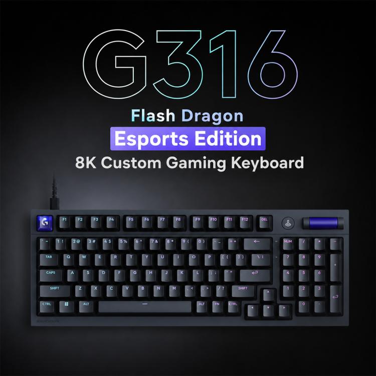 Logitech G316 8K Custom Mechanical Gaming Keyboard Esports Edition with Linear Switches, Linear Switches