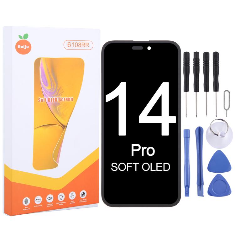 RJ Soft OLED Screen, For iPhone 17 Pro Max, For iPhone 17 Pro, For iPhone 17, For iPhone 16 Pro Max, For iPhone 16 Pro, For iPhone 16 Plus, For iPhone 16, For iPhone 15 Pro Max, For iPhone 15 Pro, For iPhone 15 Plus, For iPhone 15, For iPhone 14 Plus  ...