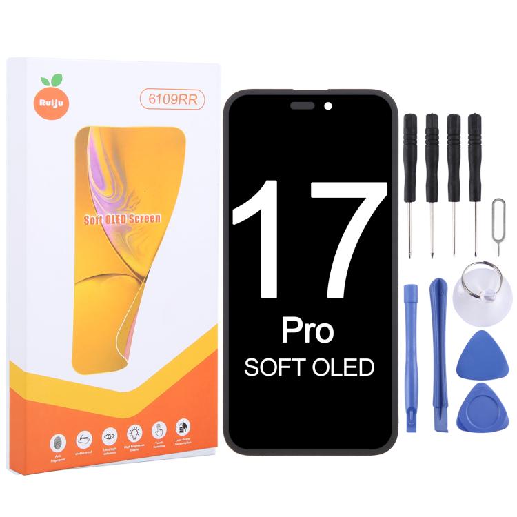 RJ Soft OLED Screen, For iPhone 17 Pro Max, For iPhone 17 Pro, For iPhone 17, For iPhone 16 Pro Max, For iPhone 16 Pro, For iPhone 16 Plus, For iPhone 16, For iPhone 15 Pro Max, For iPhone 15 Pro, For iPhone 15 Plus, For iPhone 15, For iPhone 14 Plus  ...